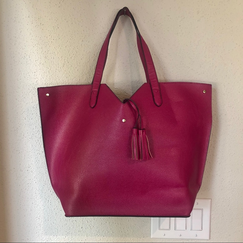 Large Neiman Marcus Tote Bag, Fuchsia Pink
